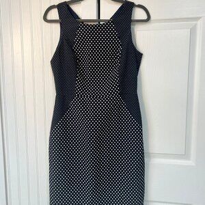 Banana Republic Blue Polka Dot Sleeveless Sheath Mini Dress - Size 4
